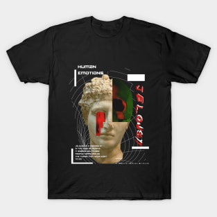 futuristic jelousy statue streetwear T-Shirt